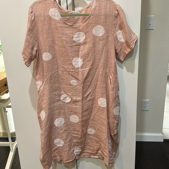 knee length dresses for ladies sleeper linen loungewear dress main image 1
